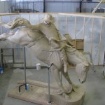 La Statua in Bronzo durante la lavorazione